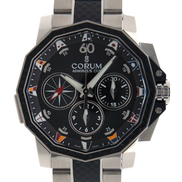コルム　CORUM　アドミラルズカップ チャレンジ44 スプリットセコンド クロノグラフ 　986.691.11/V761 AN92　44mm　SS　カーボン　新品