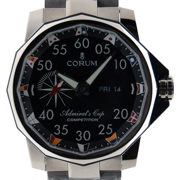 コルム　CORUM　アドミラルズカップ コンペティション48 947.931.04/V700 AN12 　48mm　SS　ブラック　新品