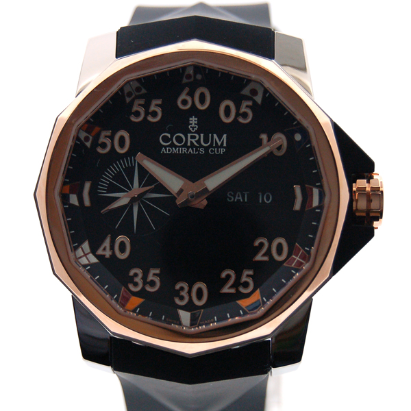 コルム　CORUM　アドミラルズカップ コンペティション48　947.931.05 0371 AN32　48mm　SS/RG　ブラック　新品