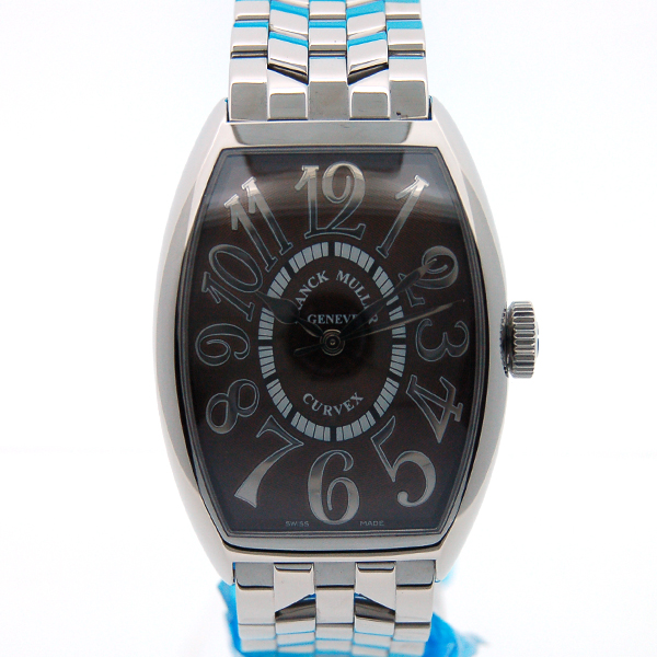フランクミュラー　FRANCK MULLER　トノーカーベックス　ブラウン　5850SC RELIEF SS　メンズ　新品
