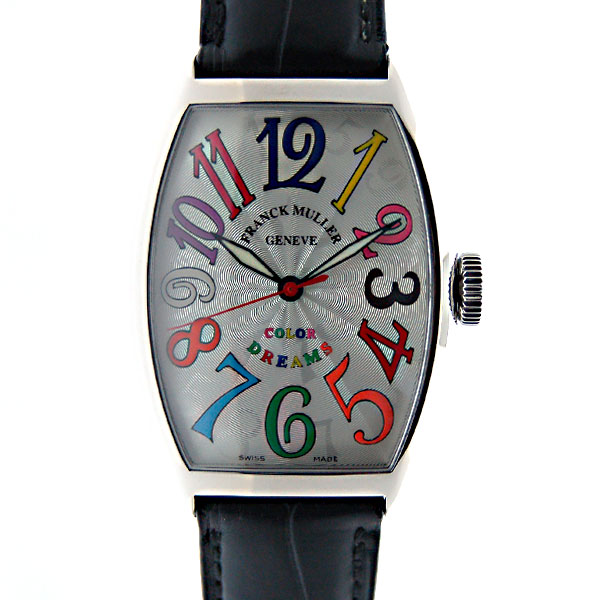 フランクミュラー　FRANCK MULLER　トノーカーベックス　5850SCCD　カラードリーム　SS　シルバー　革ベルト　新品