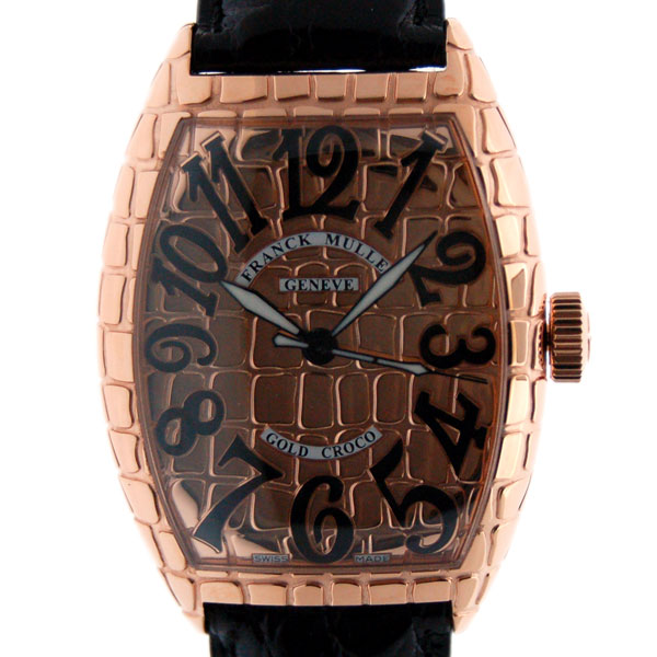 フランクミュラー　FRANCK MULLER　トノーカーベックス　ゴールドクロコ　8880SC GOLD CRO　革ベルト　新品