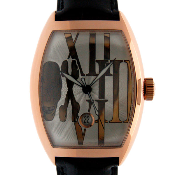 フランクミュラー　FRANCK MULLER　トノーカーベックス　ゴシックアロンジェ　8880SCDTGOTH　メンズ　PG　シルバー　革　新品