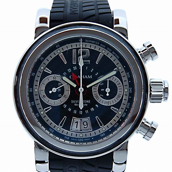 グラハム　GRAHAM　シルバーストーン　GMT　2GSIUS.B03A.K07B　カーボン文字盤
