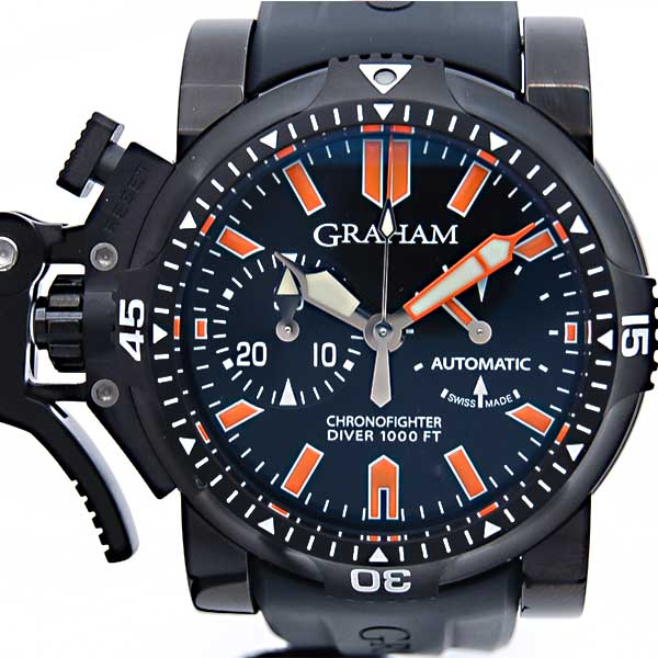 グラハム　GRAHAM　クロノファイター　オーバーサイズ　ディープシール　2OVDIVAZ.B02A.K10B　黒文字盤　PVD