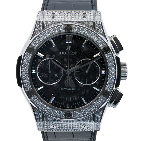 ウブロ　HUBLOT　クラシックフュージョン　アエロ　クロノグラフ　パヴェダイヤ　525.NX.0170.LR.1704　新品
