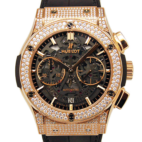 ウブロ　HUBLOT　クラシックフュージョン　アエロ　クロノグラフ　キングゴールド　ダイヤモンド　525.OX.0180.LR.1704　新品
