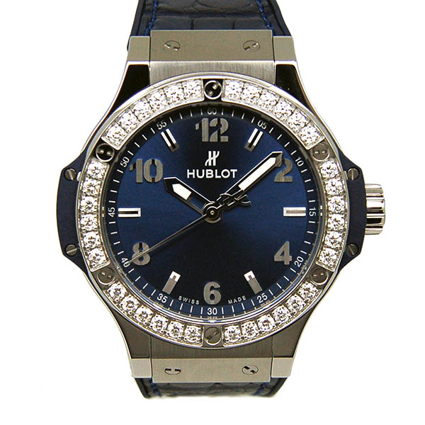 ウブロ　HUBLOT　ビッグバン スチール ブルー ダイヤモンド　361.SX.7170.LR.1204  クォーツ　38mm　新品