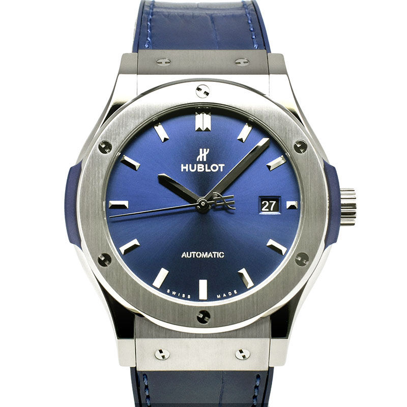 ウブロ　HUBLOT　クラシックフュージョン チタニウム　542.NX.7170.LR　ブルー　42mm　新品