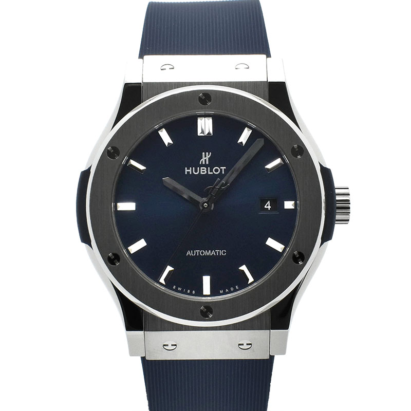 ウブロ　HUBLOT　クラシックフュージョン チタニウム　542.NX.7170.RX　ブルー　42mm　新品