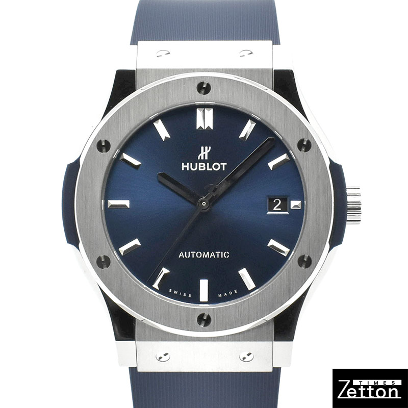 ウブロ　HUBLOT　クラシックフュージョン チタニウム　511.NX.7170.RX　ブルー　45mm　新品