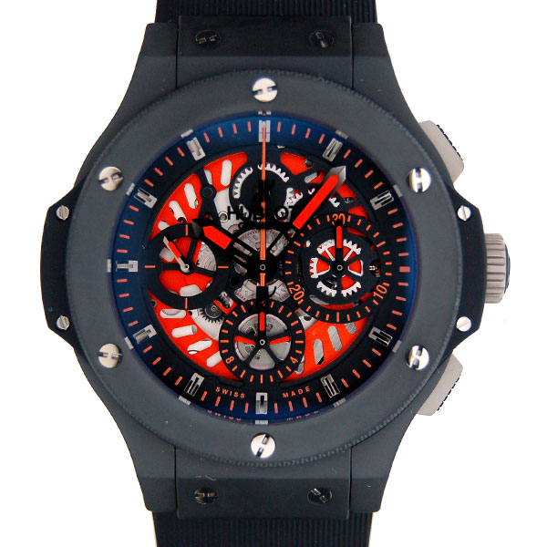 ウブロ　HUBLOT　ビッグバン　アエロバン　オールブラック　オレンジ　310.CI.1190.RX.AB010　セラミック　44mm　新品