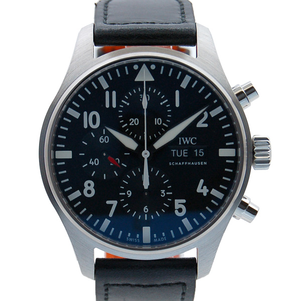 IWC　パイロットウォッチクロノ　IW377709　デイデイト　SS　ブラック　43mm　自動巻　新品