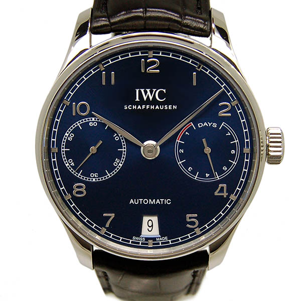 IWC　ポルトギーゼ　7デイズ　IW500710　ブルー　革ベルト　42.3mm　新品