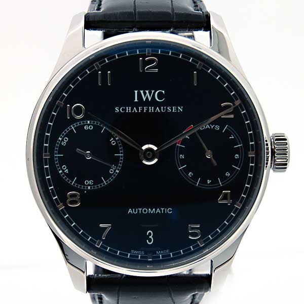 IWC　ポルトギーゼ　7DAYS　IW500109　SS　黒　革　新品