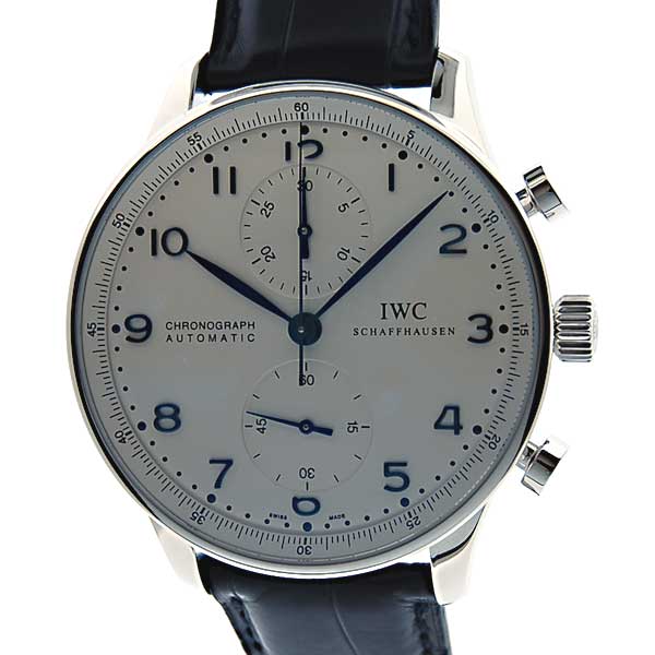 IWC　ポルトギーゼ　クロノグラフ　シルバー　青針　IW371417　自動巻　新品