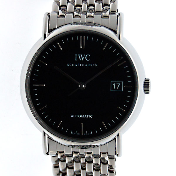 IWC　ポートフィノ　IW353306　自動巻き　ブラック　37mm　SSブレス　アウトレット