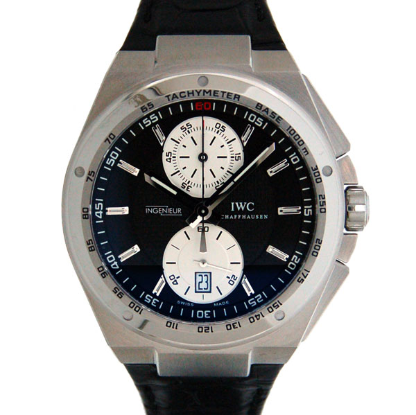 IWC　ビッグインジュニア　クロノグラフ　IW378401　45.5mm　SS　ブラック　革ベルト　新品