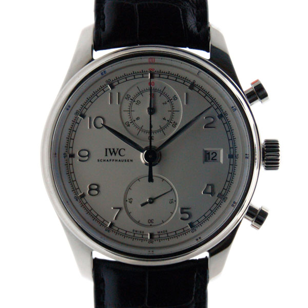 IWC　ポルトギーゼ　クロノグラフ　クラシック　IW390403　SS　シルバー　革　新品