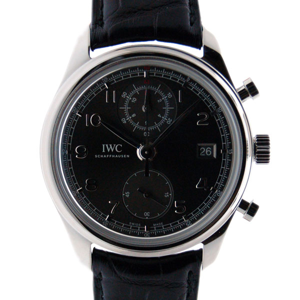 IWC　ポルトギーゼ　クロノグラフ　クラシック　IW390404　SS　グレー　革　新品