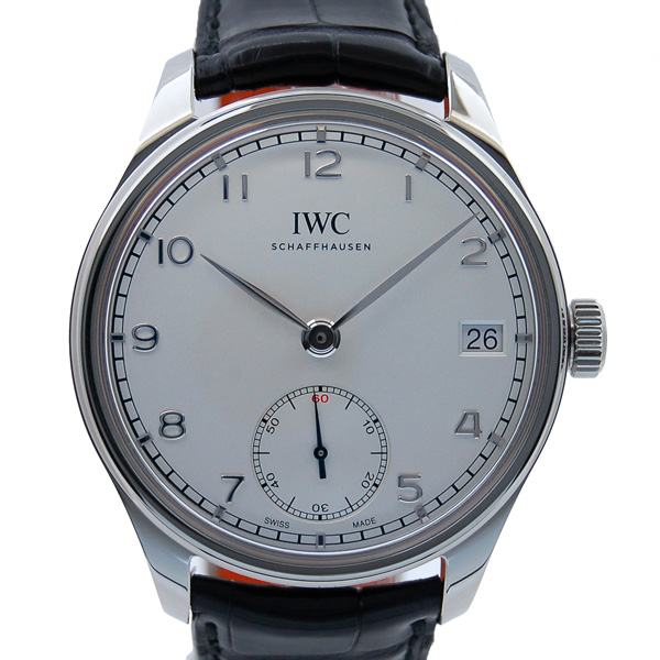 IWC　ポルトギーゼ ハンドワインド　8デイズ　IW510203　SS　43mm　シルバー　サントーニ革　新品