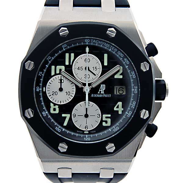 オーデマ・ピゲ　AUDEMARS PIGUET　ロイヤルオーク　オフショアクロノ　25940SK.OO.D002CA.01　黒文字盤　ラバーベルト　新品　展示処分