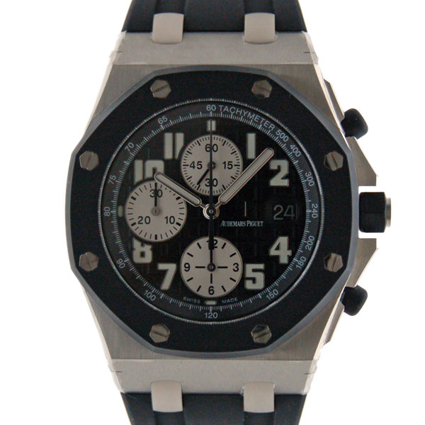 オーデマ・ピゲ　AUDEMARS PIGUET　ロイヤルオーク　オフショアクロノ　25940SK.OO.D002CA.03　黒文字盤　ラバーベルト　新品