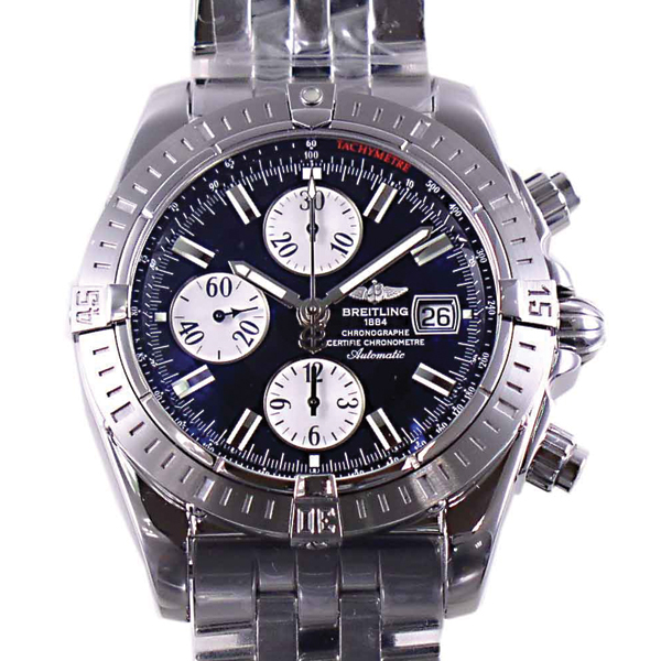 ブライトリング　BREITLING　クロノマットエボリューション　A13356　自動巻き　メンズ　ブラック　クロノグラフ