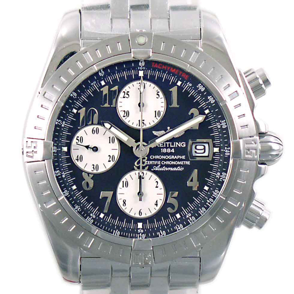 ブライトリング　BREITLING　クロノマットエボリューション　A13356　自動巻き　メンズ　ブラックアラビア　クロノグラフ
