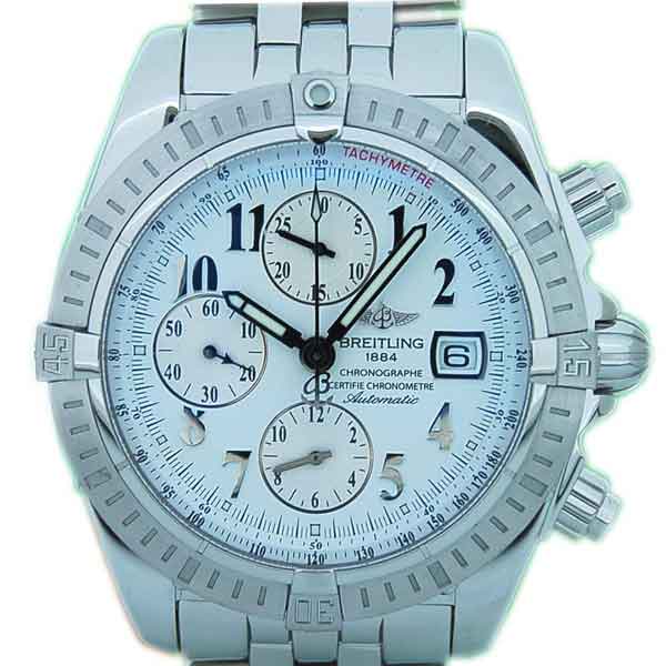 ブライトリング　BREITLING　クロノマットエボリューション　A13356　自動巻き　メンズ　ホワイトアラビア