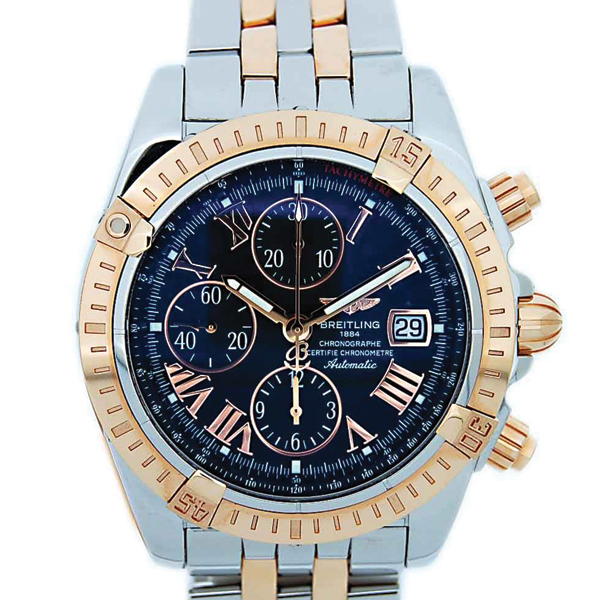 ブライトリング　BREITLING　クロノマットエボリューション　C156B21PAC　自動巻き　K18コンビ　メンズ　ブラック　ローマ文字盤