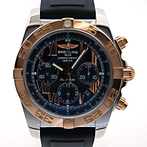 ブライトリング　BREITLING　クロノマット44　C011B57RRC　ブラックローマ　SS/RG　44mm　自動巻　ラバー　新品