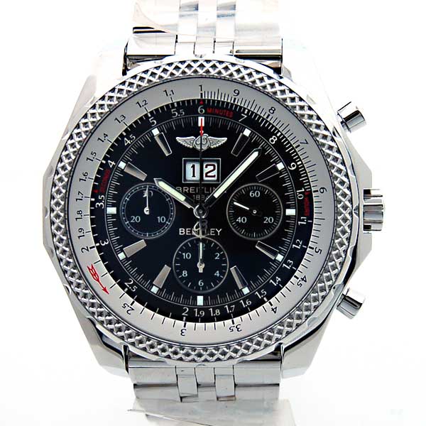 ブライトリング　BREITLING　ベントレー6,75　A442B28SP　黒文字盤　48,7mm　SS　新品
