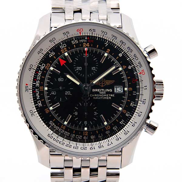 ブライトリング　BREITLING　A242B26NP　ナビタイマーワールド　GMT　自動巻　ブラック　新品