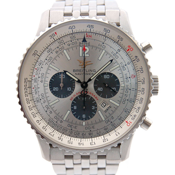ブライトリング　BREITLING　ナビタイマー　50周年記念　A412E05NP　SS　シルバー　アウトレット　未使用品