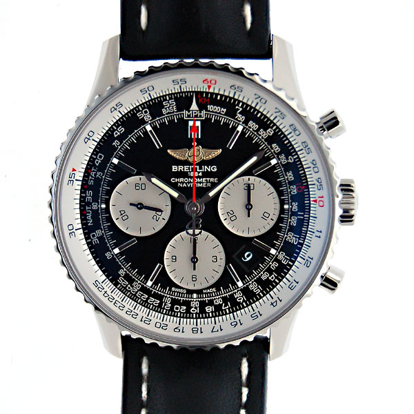 ブライトリング　BREITLING　ナビタイマー01　A022B01KBA　ブラック　革ベルト　43mm　新品