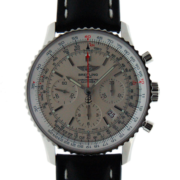 ブライトリング　BREITLING　ナビタイマー01　リミテッド S232G56KBA　自動巻　SS　シルバー　革　新品