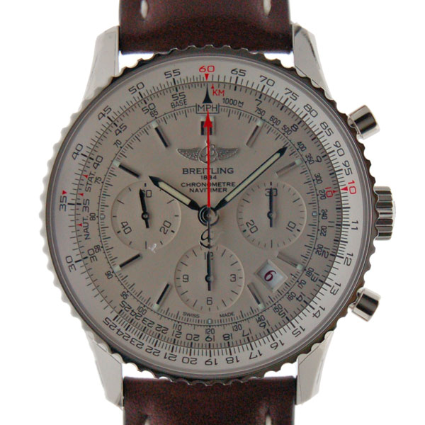 ブライトリング　BREITLING　ナビタイマー01　リミテッド S232G56KBA　自動巻　SS　シルバー　革　新品