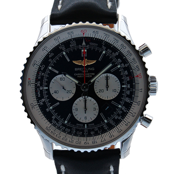 ブライトリング　BREITLING　ナビタイマー01　46mm　A017B09KBA　ブラック　レザー　新品