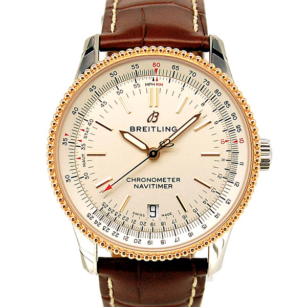 ブライトリング　BREITLING　ナビタイマー1 オートマチック38　U165G-1WBA　SS×RG　革ベルト　新品