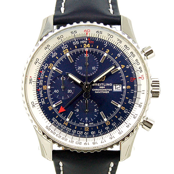 ブライトリング　BREITLING　ナビタイマーワールド　A242C-1KBA　ブルー　SS　46mm　新品