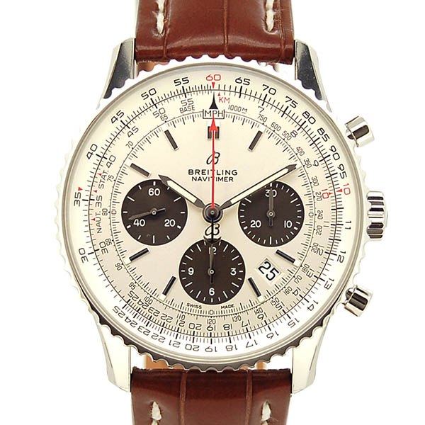 ブライトリング BREITLING ナビタイマー1 B01 43mm A022G-1WBA SS シルバー 革ベルト 新品
