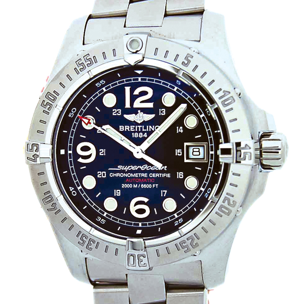 ブライトリング　BREITLING　スーパーオーシャンXプラス　A17390　ブラック　自動巻き　2000m防水