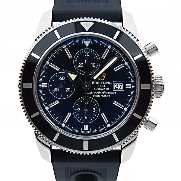ブライトリング　BREITLING　スーパーオーシャンヘリテージ　クロノグラフ　46mm　A272B08ORC　ブラック　ラバーベルト　ダイバー　新品
