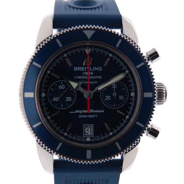 ブライトリング　BREITLING　スーパーオーシャンヘリテージ44　クロノグラフ　A237C56ORC　44mm　SS　ブルー　ラバーベルト　新品