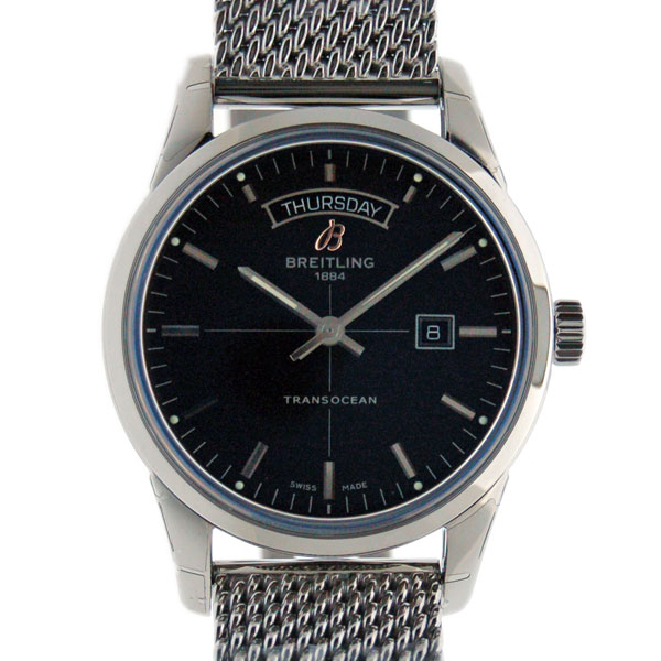 ブライトリング　BREITLING　トランスオーシャン　デイデイト　A451B69OCA　43mm　SS　ブラック　新品