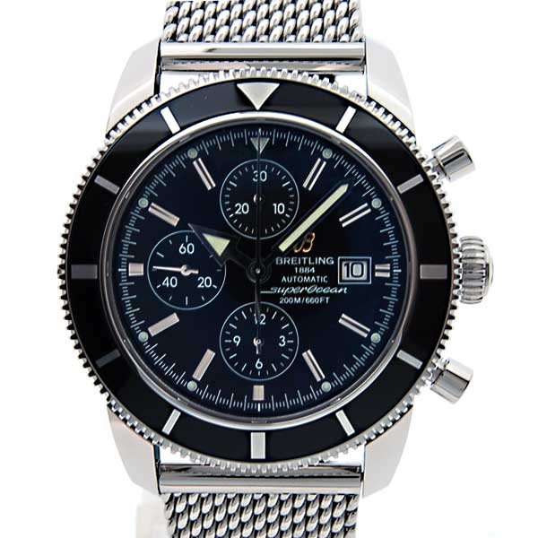 ブライトリング　BREITLING　スーパーオーシャンヘリテージ　クロノグラフ　46mm　A272B08OCA　ブラック　SSブレス　200m防水　新品