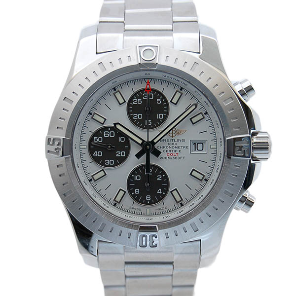 ブライトリング　BREITLING　コルト　クロノグラフ　A181G04PCS　SS　ホワイト　44mm　新品