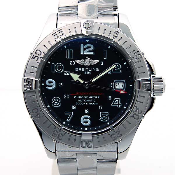 ブライトリング　BREITLING　スーパーオーシャン　A17300　ブラック　自動巻　1500m防水　新品
