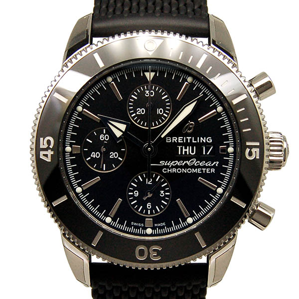 ブライトリング　BREITLING　スーパーオーシャンヘリテージ2　クロノグラフ 44　A275B-1QRC　44mm　ブラック　ラバーベルト　新品